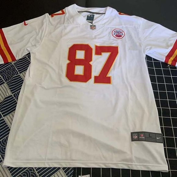 Travis Kelce Kansas City Chiefs 87# White Jersey NFL